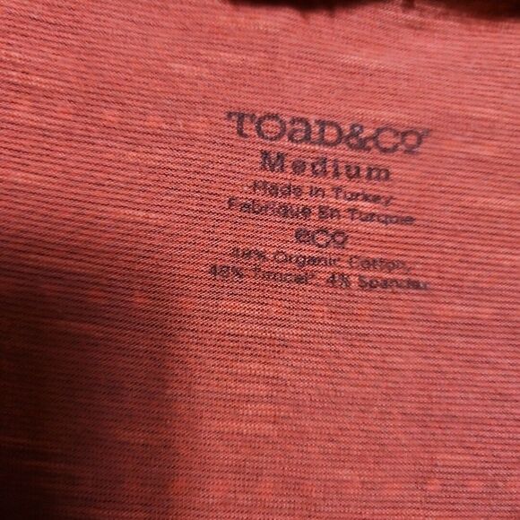 Toad and Co womens med A Line Shift Dress Pink Salmon Color Long Sleeve Turkey - Picture 2 of 11